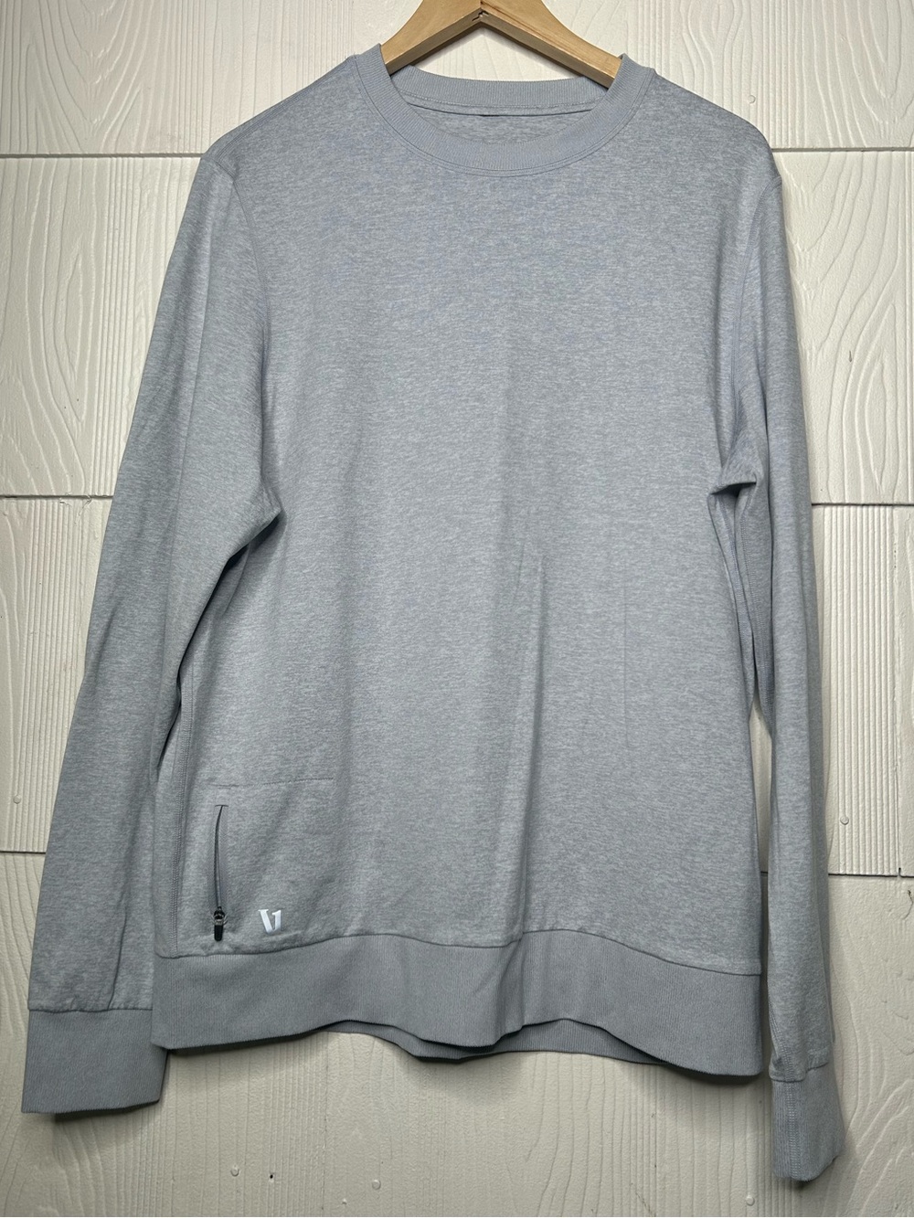 Vuori Light Heather Gray Crewneck Sweatshirt
